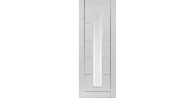 JB Kind Barbican White Glazed FD30 Fire Door