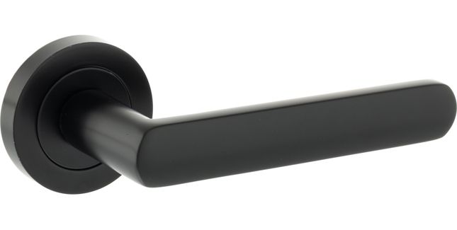 STATUS Carolina Lever Door Handle on Round Rose (Pair)