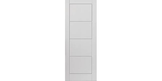 JB Kind Quattro 4 Panel Moulded White Primed Internal Door