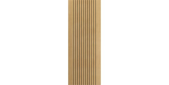 JB Kind Aria Pre-Finished Oak Grooved Laminate FD30 Fire Door