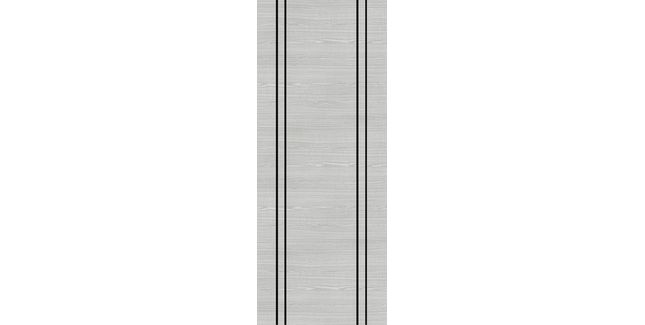 Deanta Pre-Finished Light Grey Ash Vertical Lined Inlay Flush Internal Door