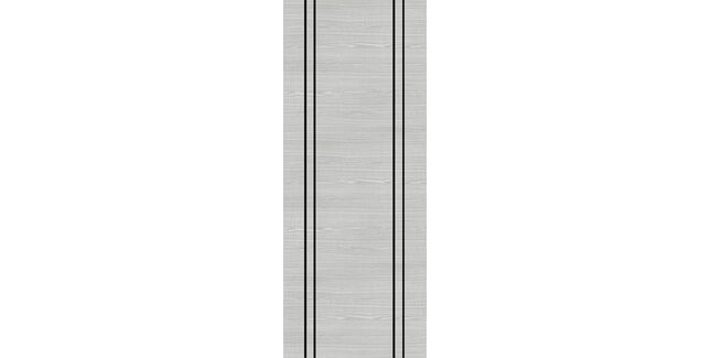 Deanta Light Grey Ash Vertical Inlay Flush FD30 Fire Door