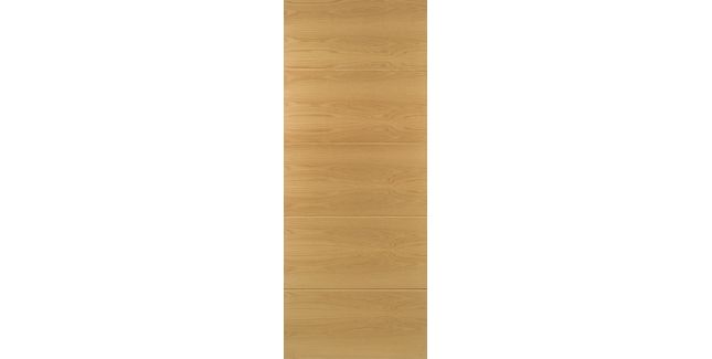 Deanta Augusta Modern 5 Panel Pre-Finished Oak FD30 Fire Door