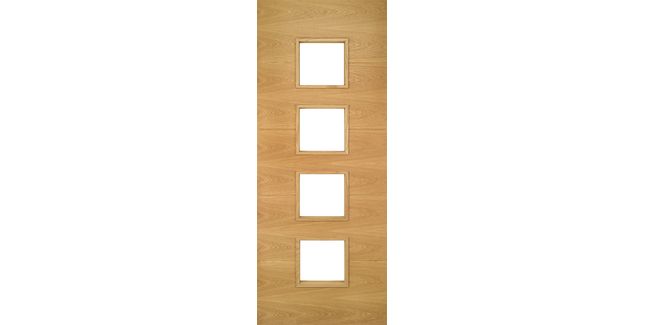 Deanta Augusta Pre-Finished Oak Glazed FD30 Fire Door