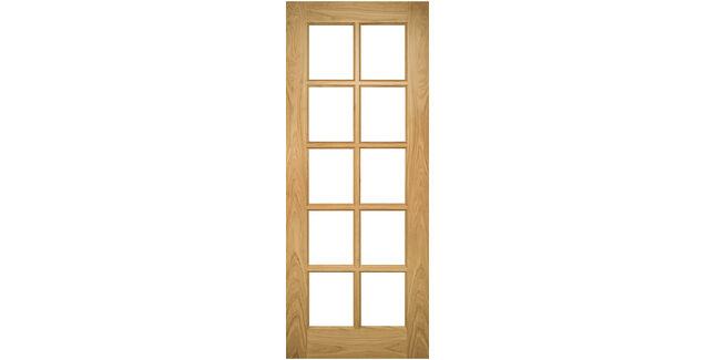 Deanta Bristol Unfinished Oak Glazed Internal Door