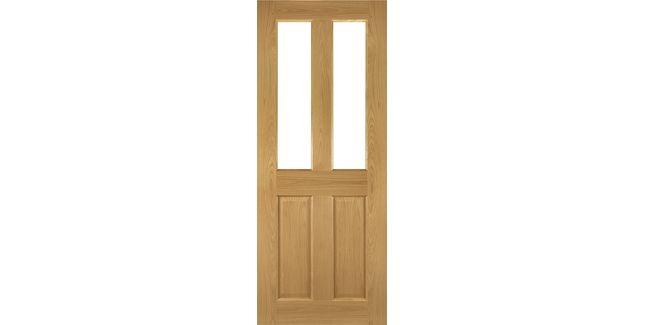 Deanta Bury Pre-Finished Oak Glazed FD30 Fire Door