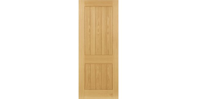Deanta Ely Pre-Finished Oak 2 Panel FD30 Fire Door