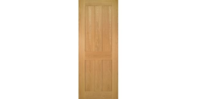 Deanta Eton Unfinished Oak FD30 Fire Door