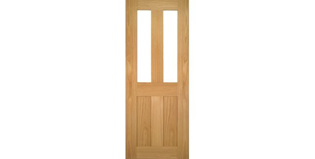 Deanta Eton Unfinished Oak Glazed Internal Door