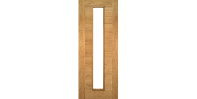 Deanta Seville Pre-Finished Oak Glazed FD30 Fire Door