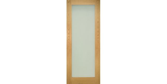 Deanta Walden Unfinished Oak Frosted Glazed Internal Door