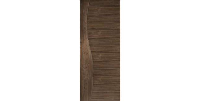 Deanta Cadiz Wave Panel Pre-Finished Black Walnut FD30 Fire Door