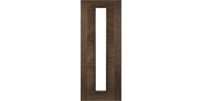 Deanta Seville Pre-Finished Walnut Centre Glazed FD30 Fire Door