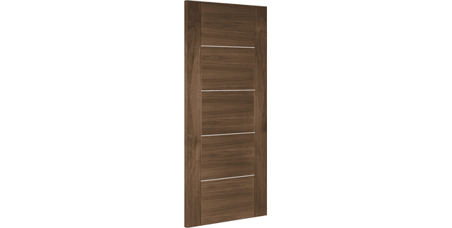 Deanta Valencia 5 Panel Inlaid Pre-Finished Walnut FD30 Fire Door