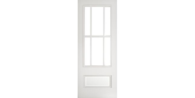 Deanta Canterbury White Primed Clear Glazed Internal Door