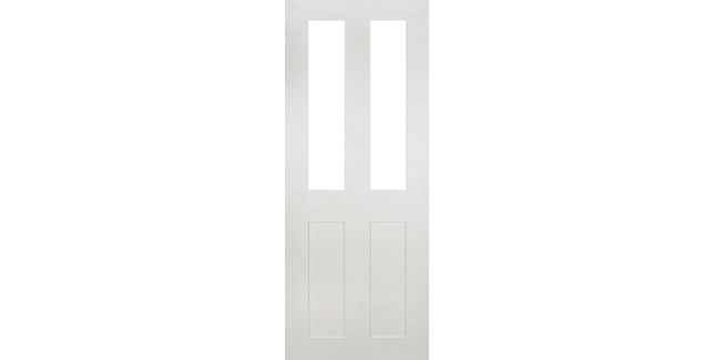 Deanta Eton White Primed Glazed Internal Door