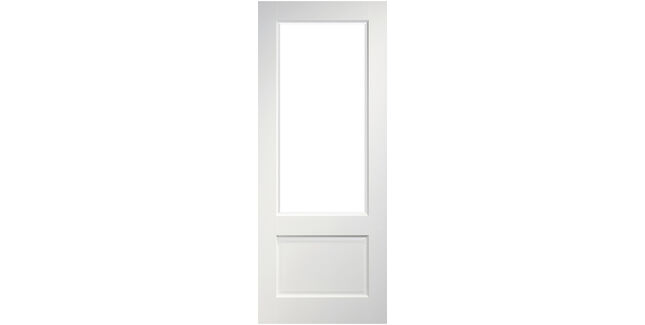 Deanta Madison White Primed Glazed Internal Door