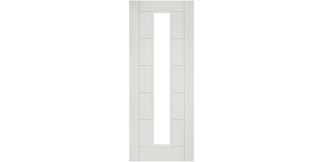 Deanta Seville White Primed 1 Light Glazed Internal Door