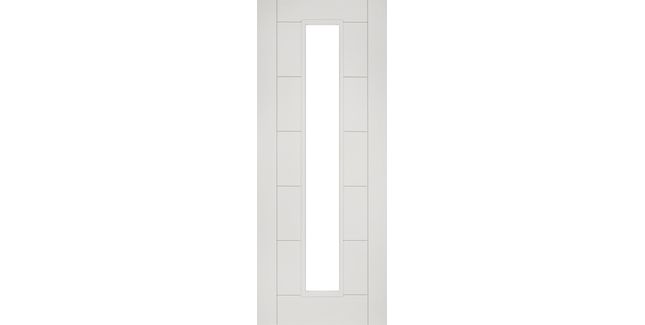 Deanta Seville White Primed 1 Light Glazed FD30 Fire Door
