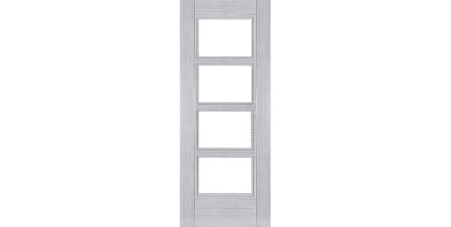 Deanta Montreal Light Grey Ash Glazed FD30 Fire Door