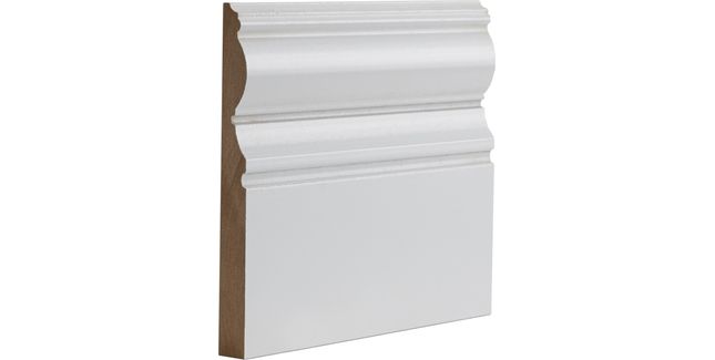 Deanta White Primed Victoriana Skirting - 3.6m (Pack of 4)