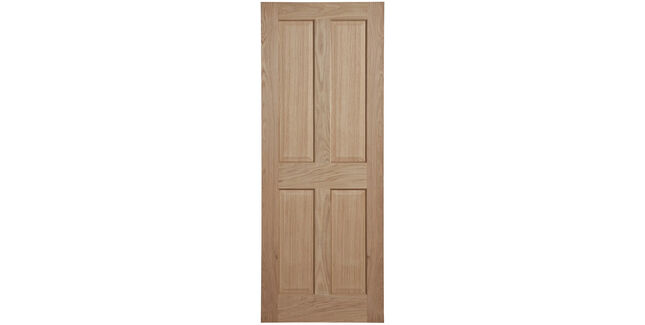 Pre-Finished Oak Victorian-Style 4 Panel Internal Door