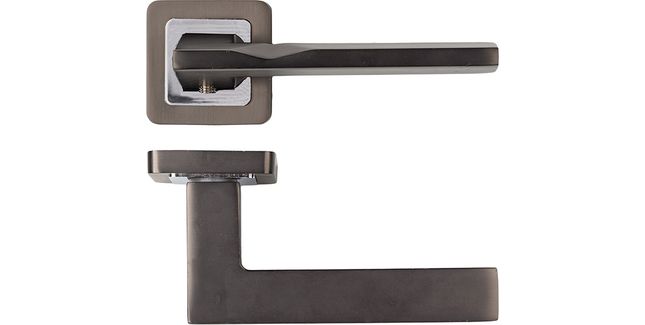 Deanta Hadrian Matt Satin Black Handle - Square Rose