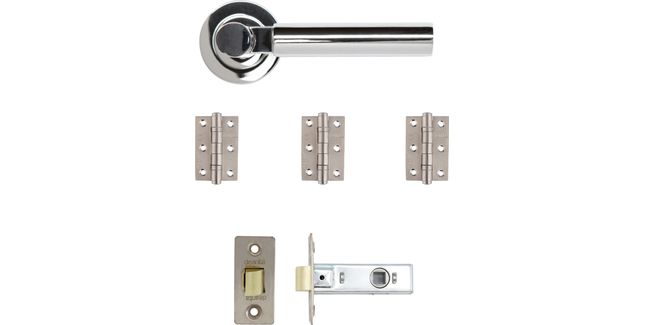 Deanta Arcadia Polished Chrome Latch Door Handle Kit