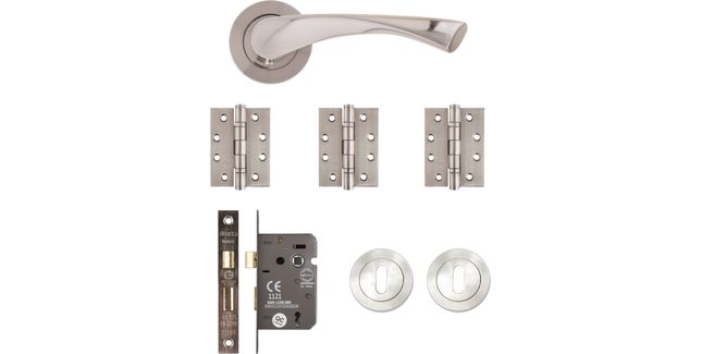 Deanta Fortuna Satin Finish Mortice Door Handle Kit