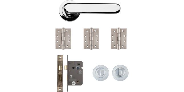 Deanta Parga Bathroom Kit Polished Chrome Finish