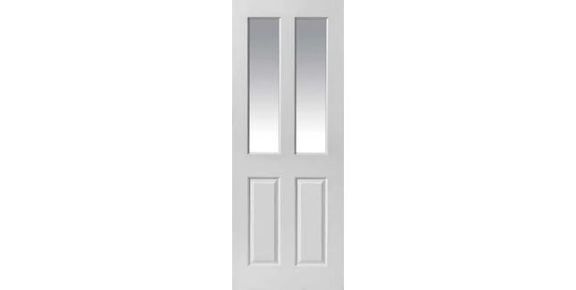 JB Kind 2 Light Canterbury Smooth Effect Glazed Internal Door