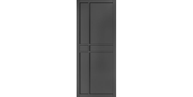 Deanta Dalston Modern 6 Panel Pre-Finished Black Internal Door