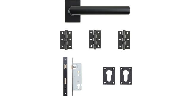 Deanta Ares Urban Matt Black Sashlock Door Handle Kit