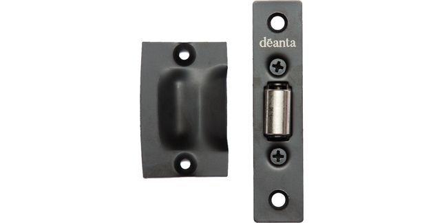 Deanta Matt Black Steel Roller Catch