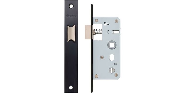 Deanta 22mm x 150mm Slim Black Steel Latch (Square)