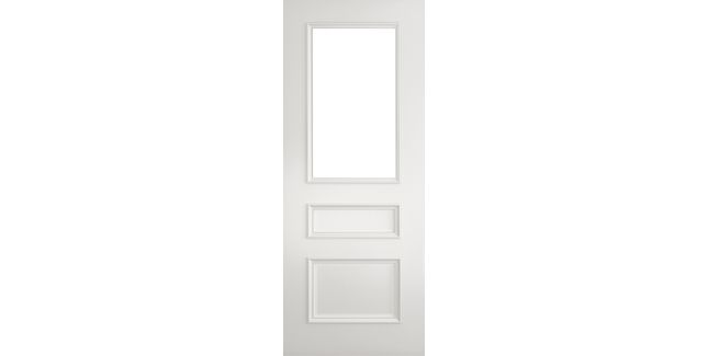 Mendes Mayfair White Primed 1 Light Glazed Internal Door