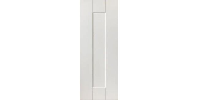 JB Kind 1 Panel Axis White Primed Shaker Internal Door