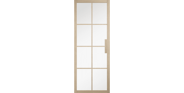 LPD Malvern Pre-Finished Blonde Oak Clear Glazed Internal Door