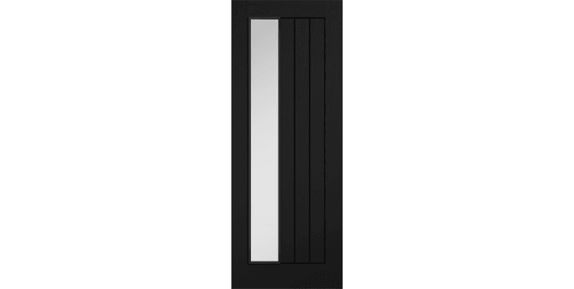LPD Mexicano Pre-Finished Black Offset Glazed Internal Door