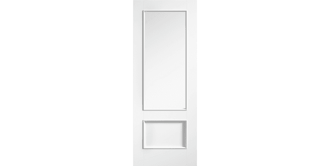 LPD Murcia White Primed 1 Light Clear Glazed Internal Door