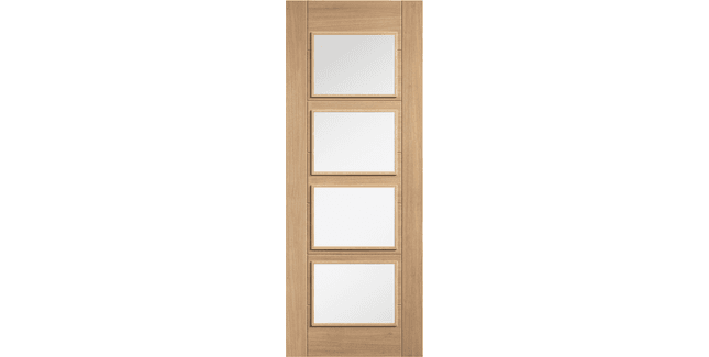 LPD Carini Pre Finished Oak 4 Light Clear Glazed