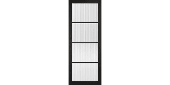 LPD Soho Pre-Finished Black Reeded Glazed Internal Door