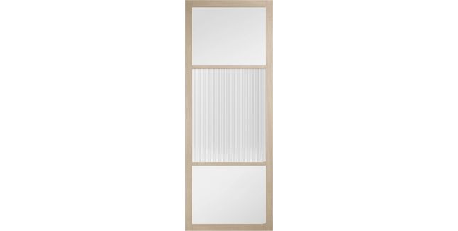 LPD Sutton Pre-Finished Blonde Oak Reeded Glazed Internal Door