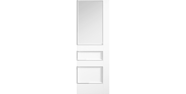 LPD Toledo White Primed 2 Panel / 1L Clear Glazed