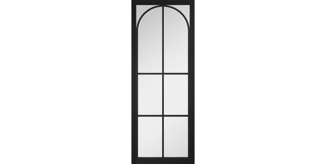 LPD Astoria Pre-Finished Black Clear Glazed Internal Door
