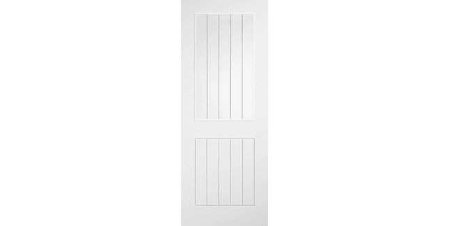 LPD Cottage Style Pre-Finished White Laminate Glazed Internal Door