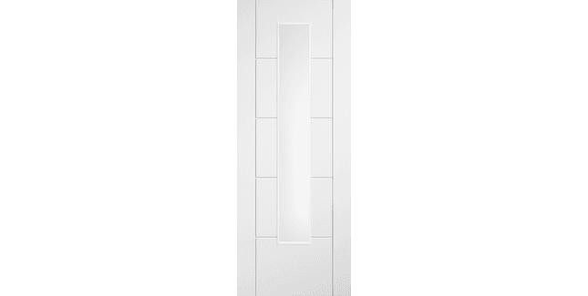 LPD Ladder Pre-finished White Laminate Glazed Door