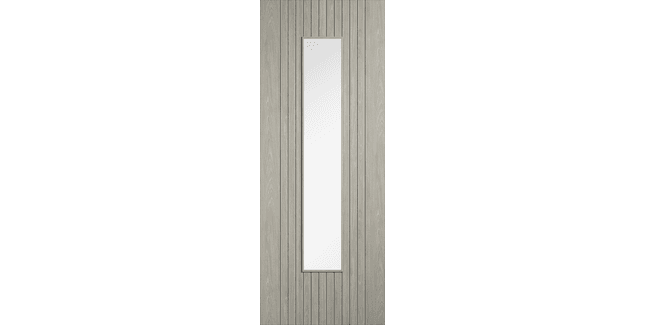 LPD Sydney Pre-finished Light Grey Laminate Glazed Door