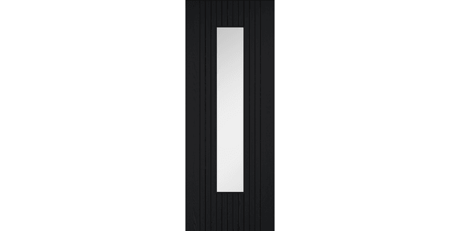 LPD Sydney Pre-Finished Black Laminate Glazed Door