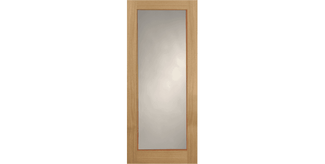 Mendes Oak Wiltshire 1LT Clear Glazed Lacquered Internal Door